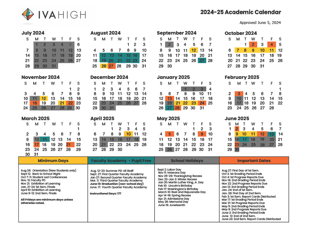 IVAHigh_Calendar2024-2025